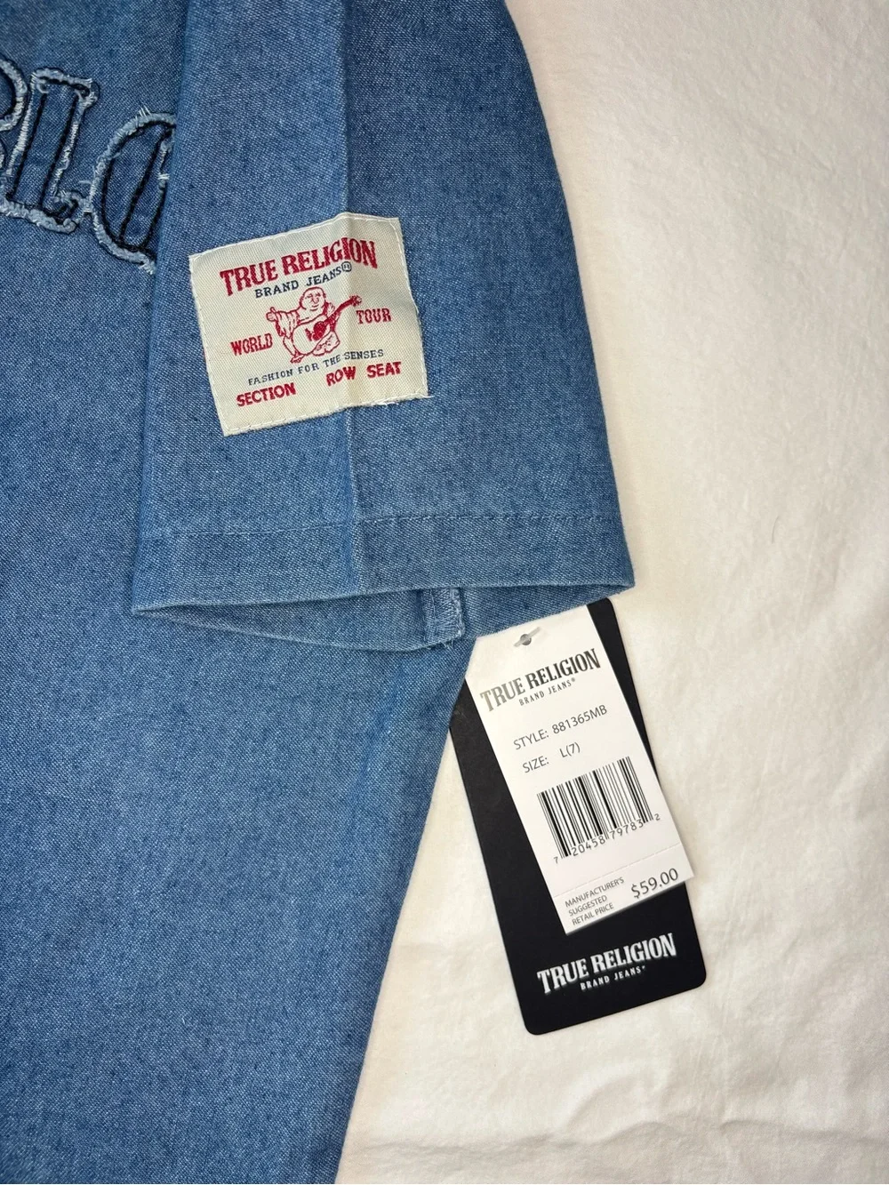 True Religion Kids Blue Denim Button-Front Shirt
